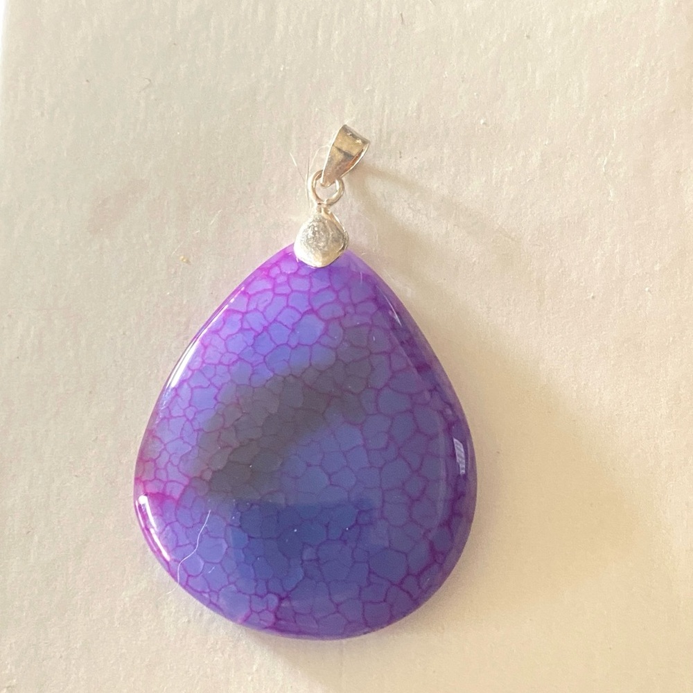 Purple Howlite Teardrop Pendant